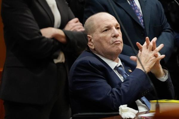 Harvey Weinstein appears in Queens criminal court, Thursday, May 9, 2024, in New York. Harvey Weinstein returned to court in New York City as authorities considered an extradition request from California to serve his sentence for a 2022 rape conviction. The 16-year sentence Weinstein received for raping a woman at a Los Angeles film festival in 2013 had been on ice while he served time in New York. (AP Photo/Julia Nikhinson)